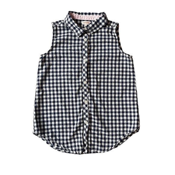 Cat & Jack Other - Cat & Jack Black and White Checkered Sleeveless Shirt